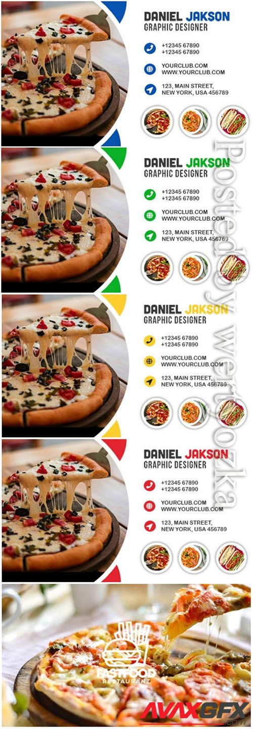 Fast Food Restaurant Business Card Design