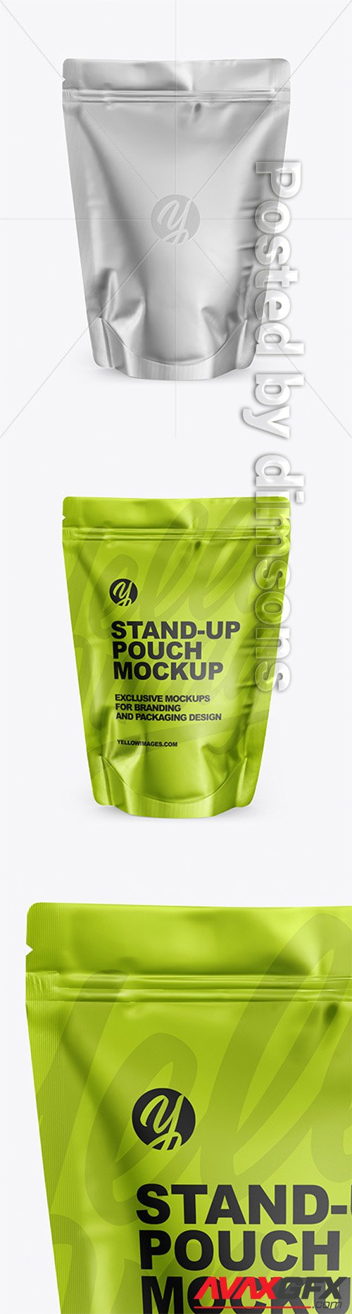Metallic Stand-Up Pouch Mockup 65203