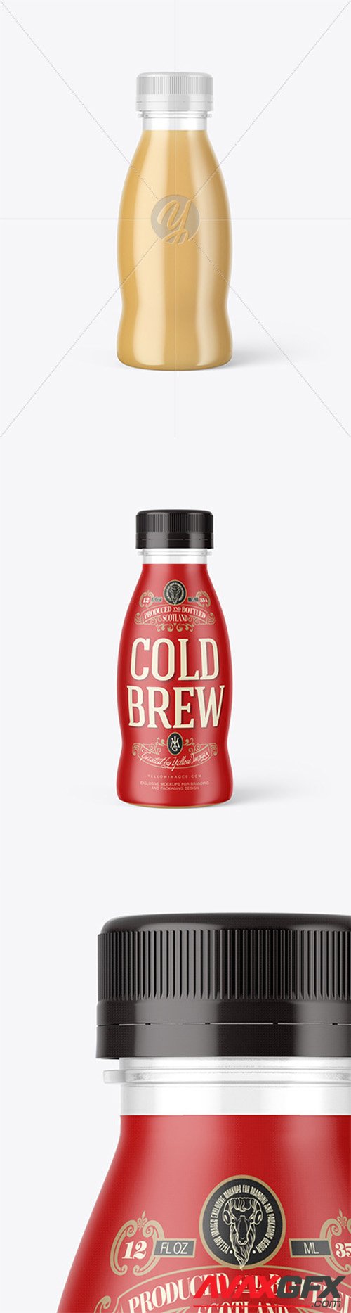 Plastic Bottle w/ Cold Brew Coffee Mockup 63168