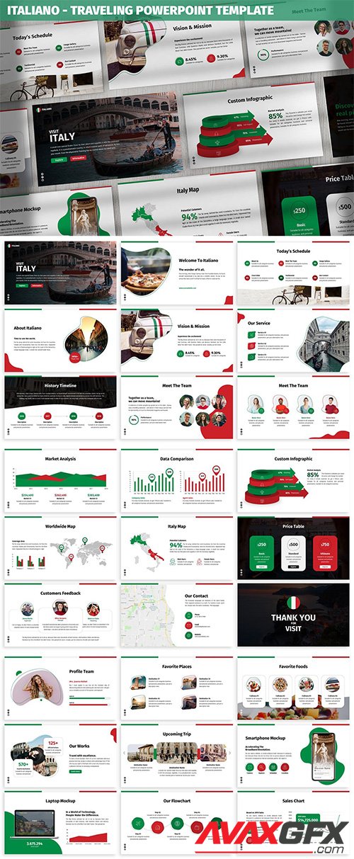 Italiano - Traveling Powerpoint Template