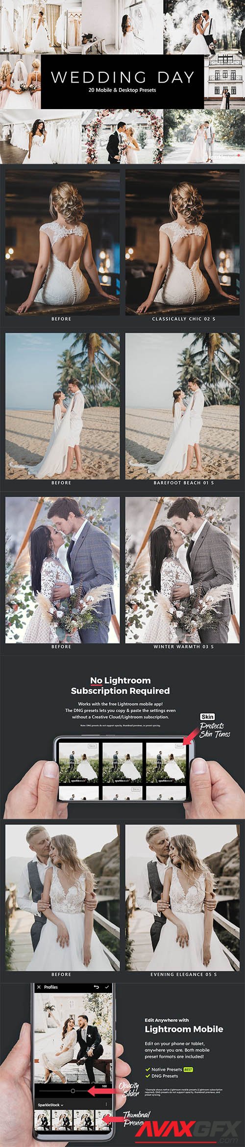 20 Wedding Day Lightroom Presets & LUTs