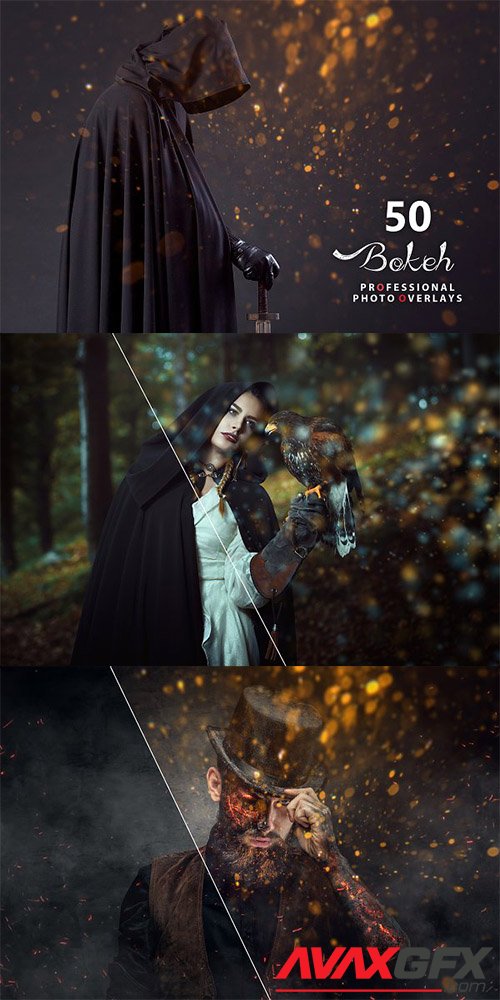 50 Halloween Bokeh Photo Overlays