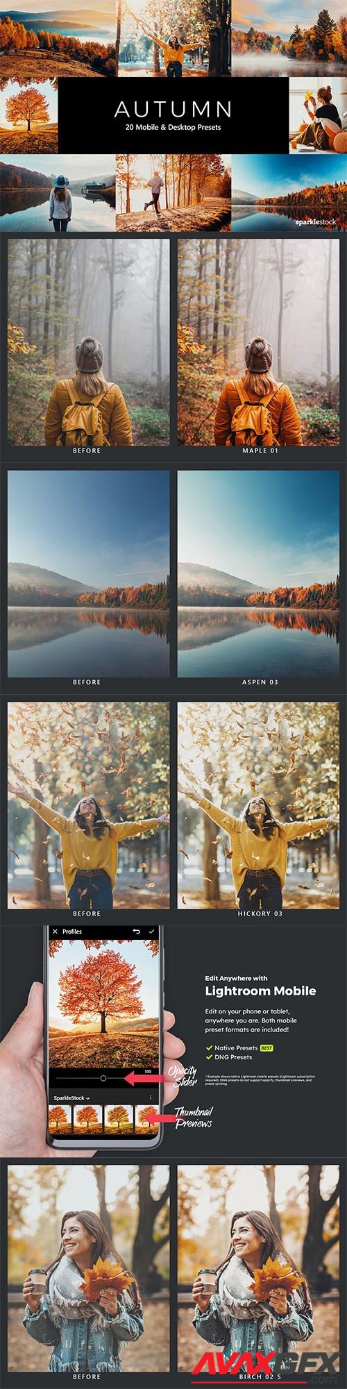 20 Autumn Lightroom Presets & LUTs