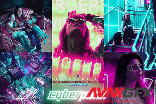 Cyber Punk City Photoshop