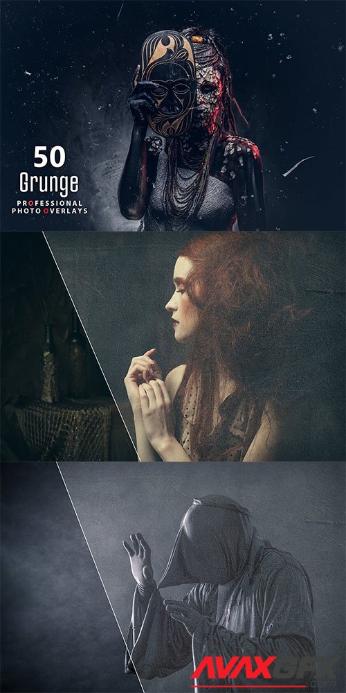 50 Grunge Photo Overlays