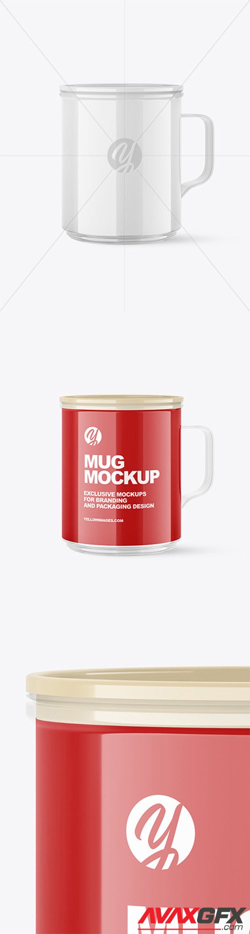 Glossy Plastic Mug Mockup 65878