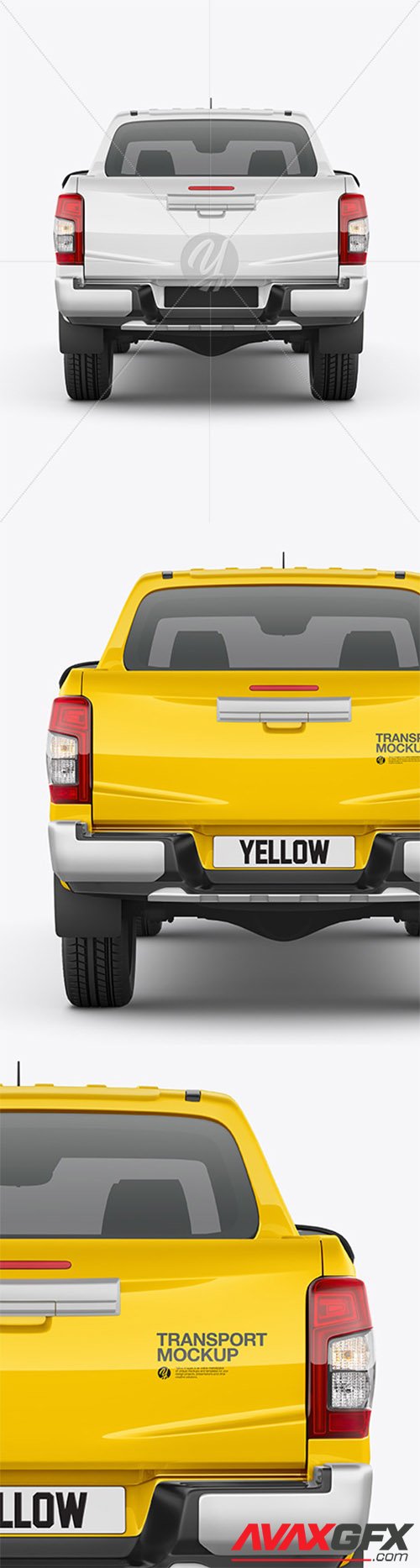 Pickup Truck Mockup - Back View 65825