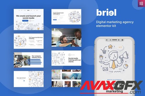 ThemeForest - Briel v1.0 - Digital Marketing Agency Elementor Template Kit - 28615168