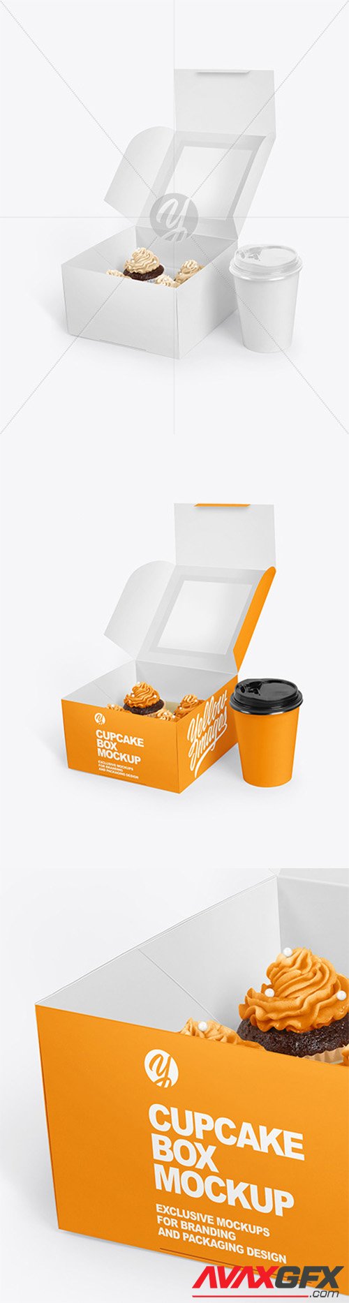 Box w/ Cupcake Mockup 66131