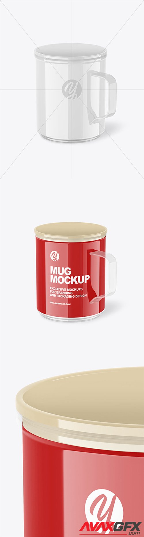 Glossy Plastic Mug Mockup 65944