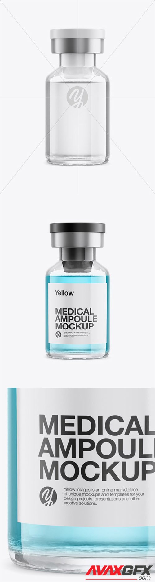 Medical Ampoule Mockup - Front View 65725