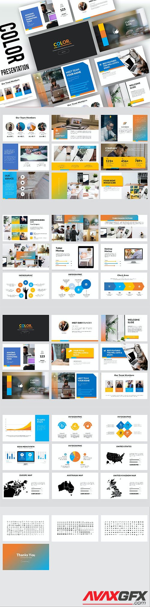 Color Creative PowerPoint, Keynote and Google Slides