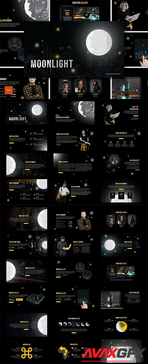 Moonlight - Creative PowerPoint, Keynote and Google Slides Template