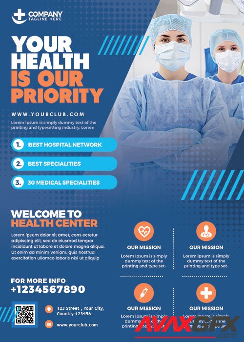 Health Care and Hospital Flyer PSD