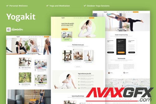 ThemeForest - Yogakit v1.0 - Yoga & Meditation Elementor Template Kit - 28618809