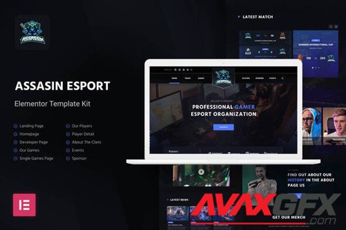 ThemeForest - Assasin v1.0 - eSport Elementor Template Kit - 28673332