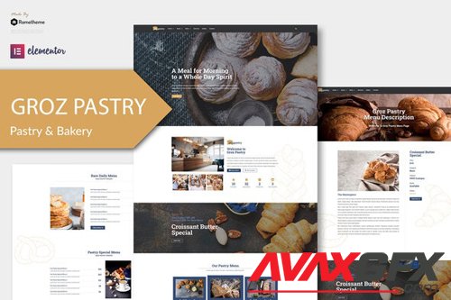 ThemeForest - GrozPastry v1.0 - Bakery Elementor Template Kit - 28726278