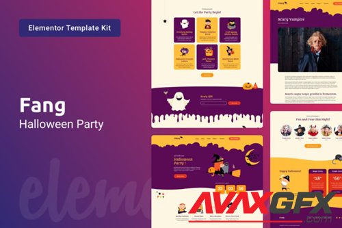 ThemeForest - Fang v1.0 - Halloween Party Template Kit for Elementor - 28759029