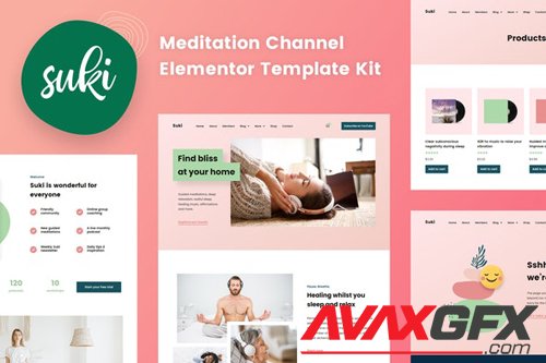 ThemeForest - Suki v1.0 - Meditation Channel Elementor Template Kit - 28255245