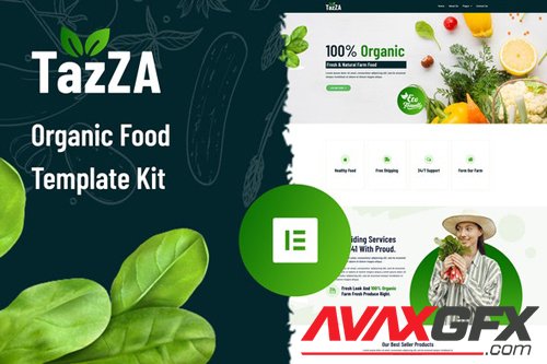 ThemeForest - TazZA v1.0 - Organic Food Elementor Template Kit - 28681750