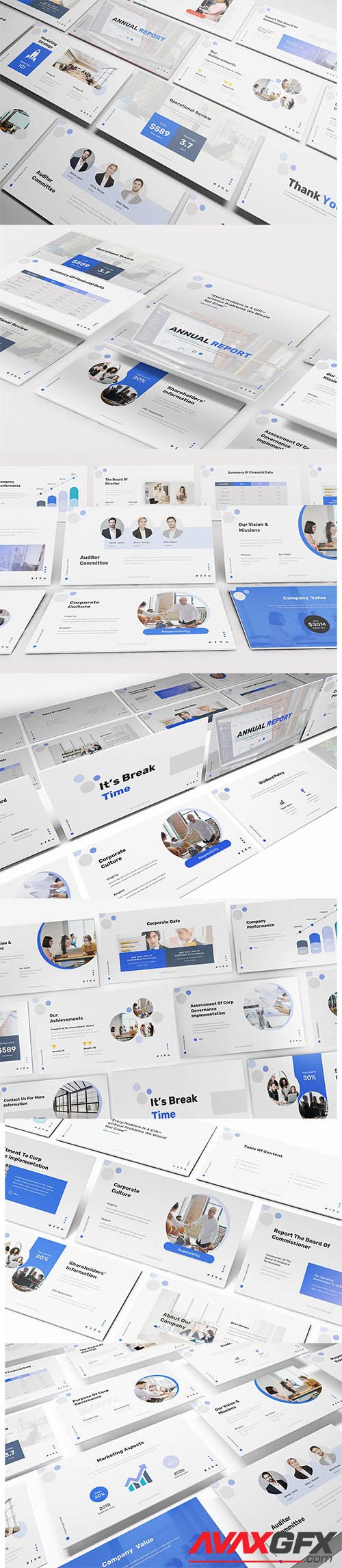 Annual Report PowerPoint, Keynote and Google Slides Template