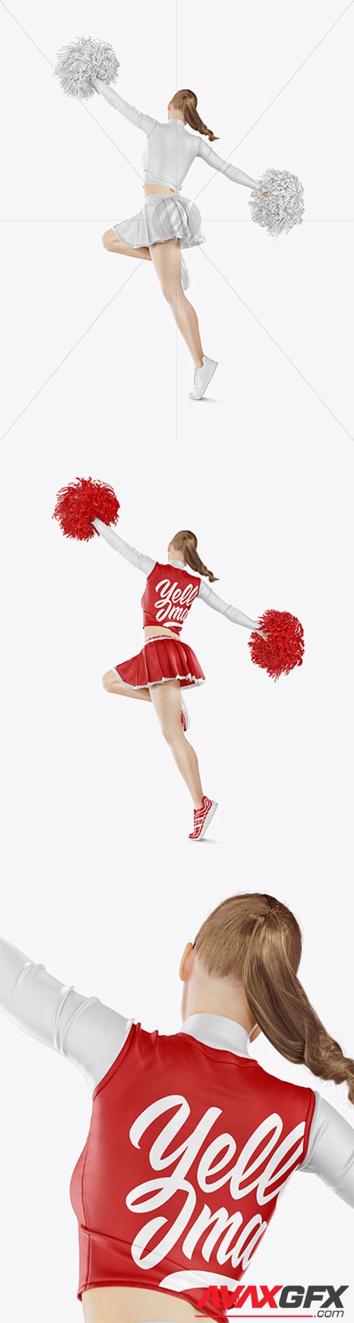 Jumping Cheerleader Girl Mockup 61802