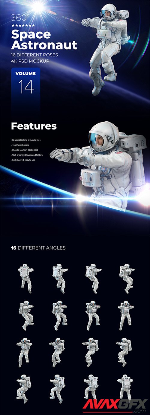 3D Mockup Space Astronaut #14 66454