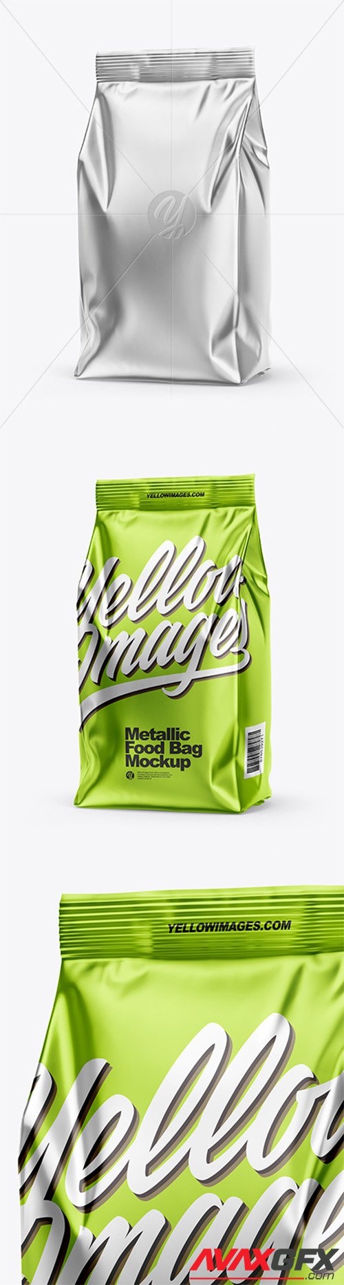 Metallic Food Bag Mockup – Half Side View 66315
