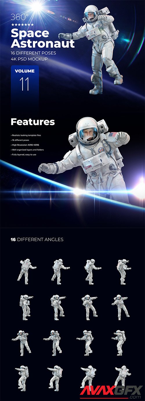 3D Mockup Space Astronaut #11 66445