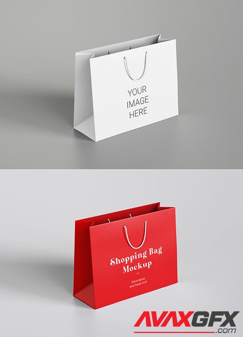 Shopping Bag with Handles Mockup 331045635