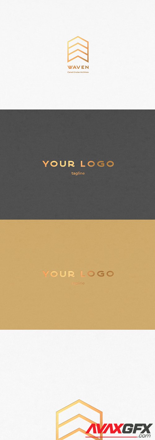 Gold Foil Branding Effect Mockup 331496933