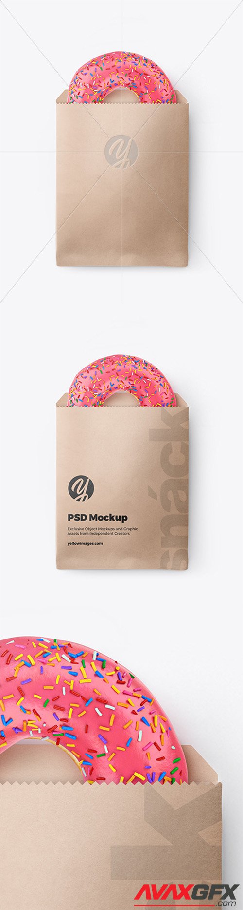 Paper Pack with Pink Glazed Donut 65191