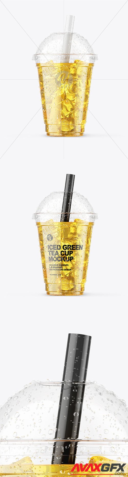 Iced Green Tea Cup Mockup 64934