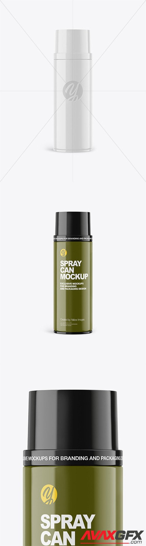 Glossy Spray Can Mockup 64886