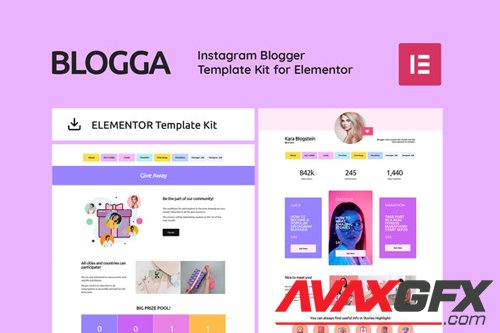 ThemeForest - BLOGGA v1.0 - Instagram Blogger Elementor Template Kit - 28363197