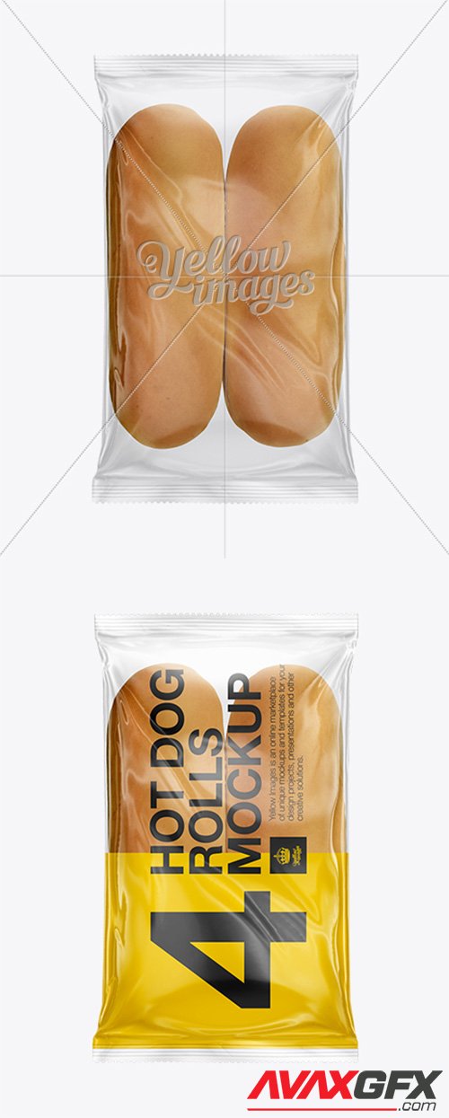 Hotdog Rolls 4 Pack Mockup 11538