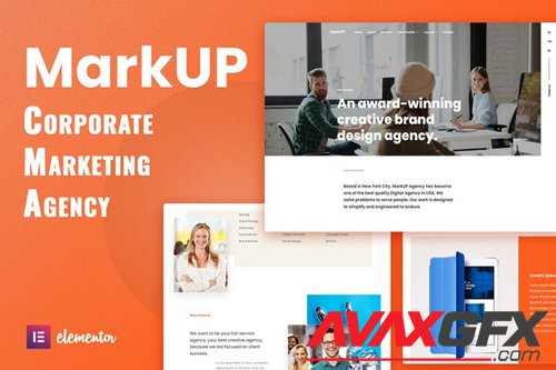 ThemeForest - MarkUP v1.0 - Corporate & Marketing Agency Elementor Template Kit - 28796373