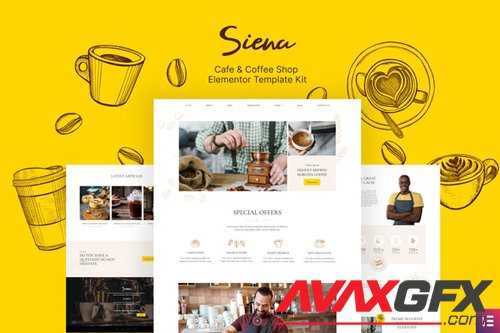 ThemeForest - Siena v1.0 - Cafe and Coffee Shop Template Kit - 28841328