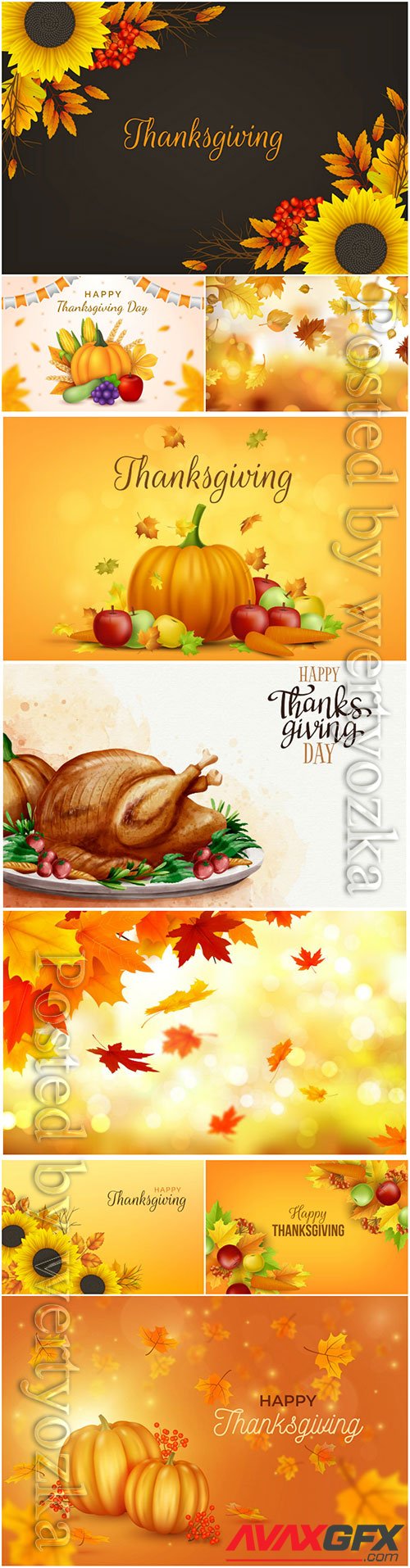 Realistic thanksgiving background