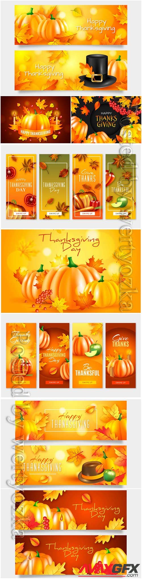 Thanksgiving day banner design