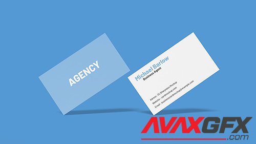 Floating Business Card - Mockup