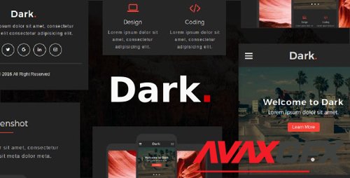 ThemeForest - Dark v1.0 - Multipurpose Mobile Template - 19879371