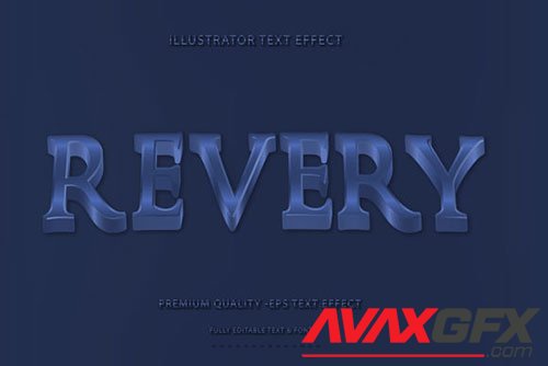 Wavey Revery Text Style With Royal Blue Accent