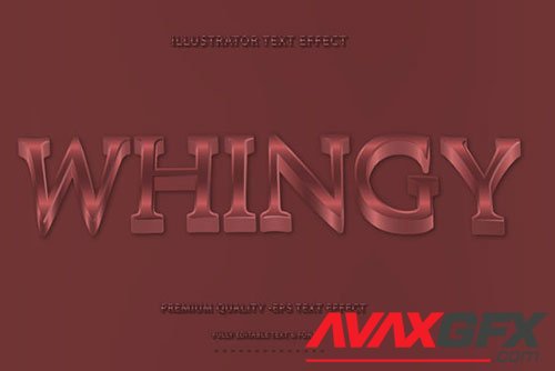 Wavey Whingy Text Style with Red Accent