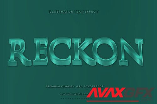 Wavey ReckonText Style with Teal Accent