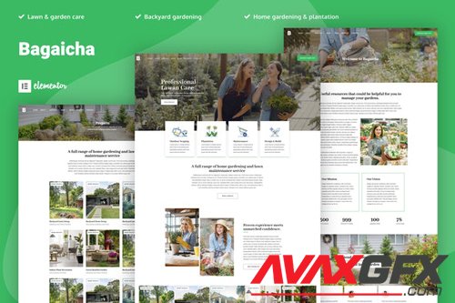 ThemeForest - Bagaicha v1.0 - Landscape & Gardening Elementor Template Kit - 28765249