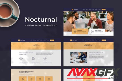 ThemeForest - Nocturnal v1.0 - Creative Agency Elementor Template Kit - 28703824