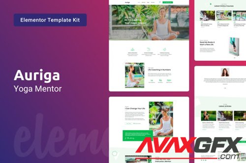 ThemeForest - Auriga v1.0 - Health Coach & Yoga Mentor Elementor Template Kit - 28888720