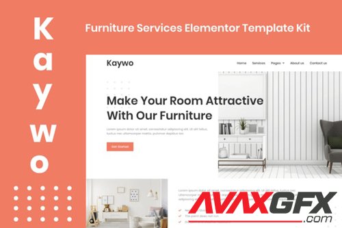 ThemeForest - Kaywo v1.0 - Furniture Services Elementor Template Kit - 28979969