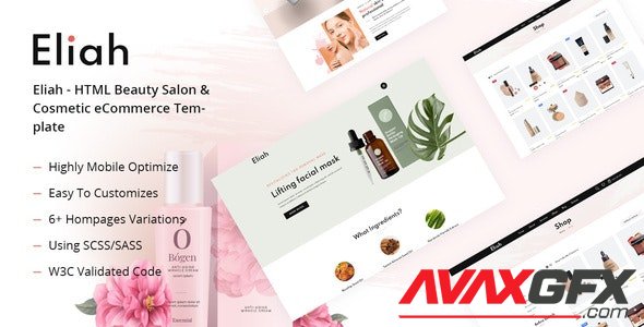 ThemeForest - Edit Eliah v1.0 - HTML Beauty Salon & Cosmetic eCommerce Template - 28941768
